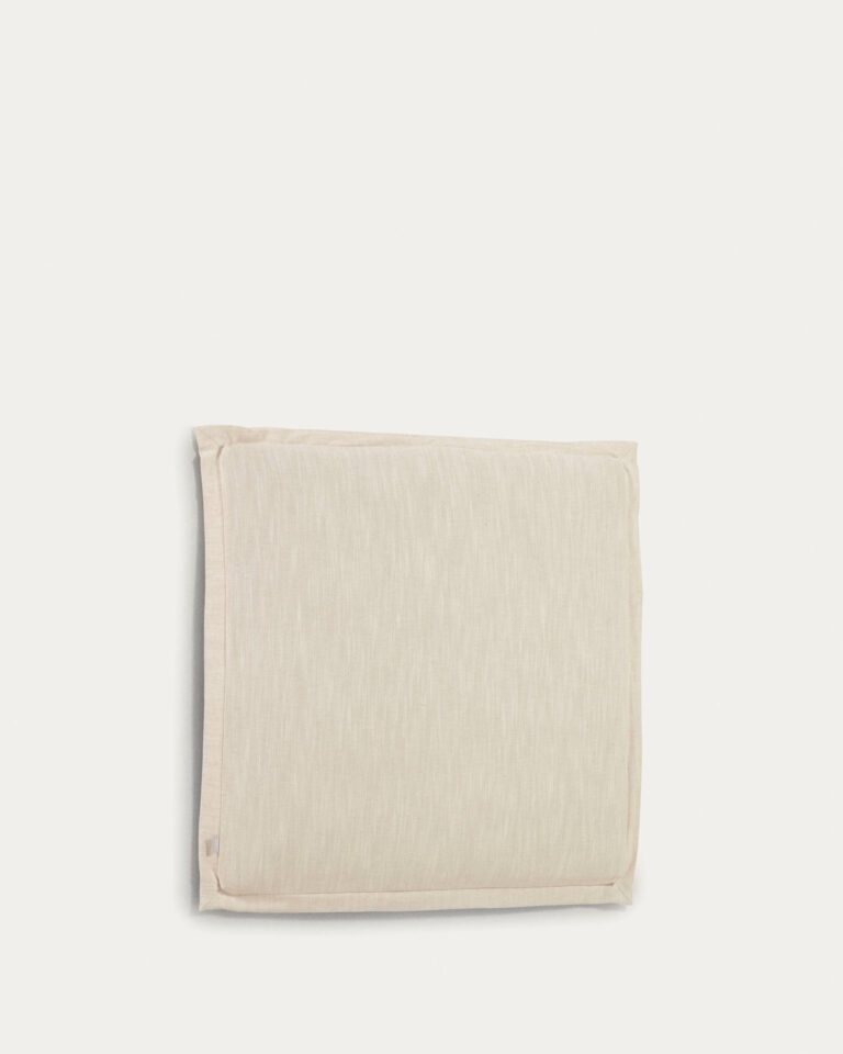 Cabecero desenfundable Tanit de lino blanco para cama de hasta 90 cm