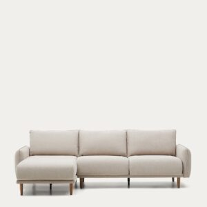 Sofá Carlota 3 plazas con chaise longue derecho/izquierdo beige 262 cm FSC Mix Credit