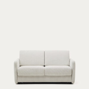 Sofá cama Nuala 2 plazas de chenilla color perla 184 cm
