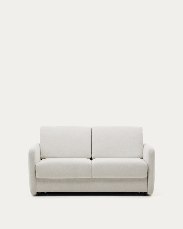 Sofá cama Nuala 2 plazas de chenilla  color perla 184 cm