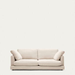 Sofá Gala 3 plazas de chenilla beige FSC Mix Credit 210 cm