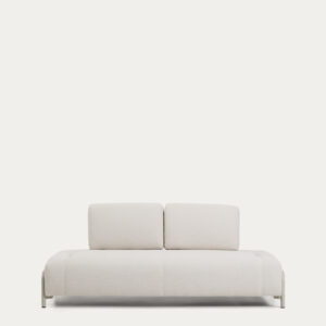 Módulo Compo 2 plazas chenilla crudo y estructura de metal beige 200 cm FSC Mix Credit