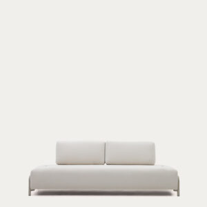 Módulo Compo 3 plazas de chenilla beige y estructura de metal beige 232 cm FSC Mix Credit