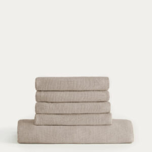Funda para sofá Anarela 3 plazas de lino beige