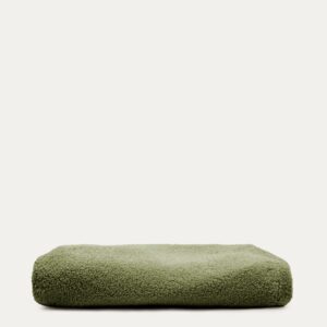 Funda para reposapiés Kaeli de borreguito verde Ø 43 cm