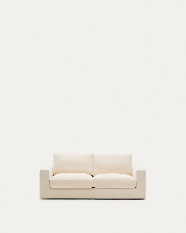 Sofá modular desenfundable Alea 3 plazas chenilla crudo 220 cm