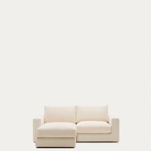 Sofá modular desenfundable Alea 3 plazas chenilla chaise longue izquierdo crudo 220 cm