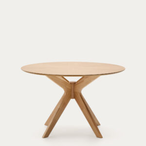 Mesa redonda Naanim de chapa de roble Ø 120 cm