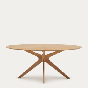 Mesa Naanim de chapa de roble 180 x 110 cm