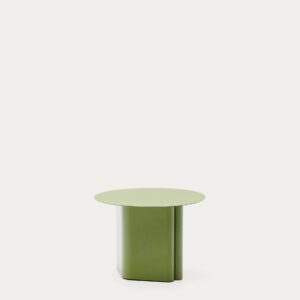 Mesa auxiliar Arvin de hierro verde Ø 55 cm