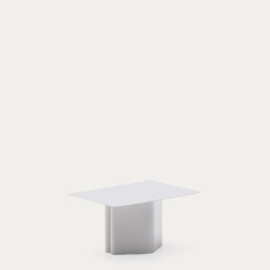 Mesa de centro Arvin de hierro gris 70 x 52 cm