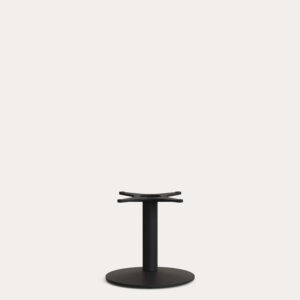 Pie de mesa auxiliar Esilda con base redonda de acero con acabado pintado negro Ø42,5x45 c