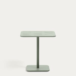 Mesa de exterior Brai de acero galvanizado turquesa 70 x 70 cm