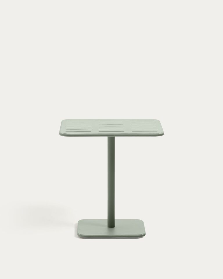 Mesa de exterior Brai de acero galvanizado turquesa 70 x 70 cm