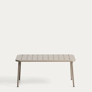 Mesa de exterior Zivia de acero galvanizado topo 90 x 50 cm