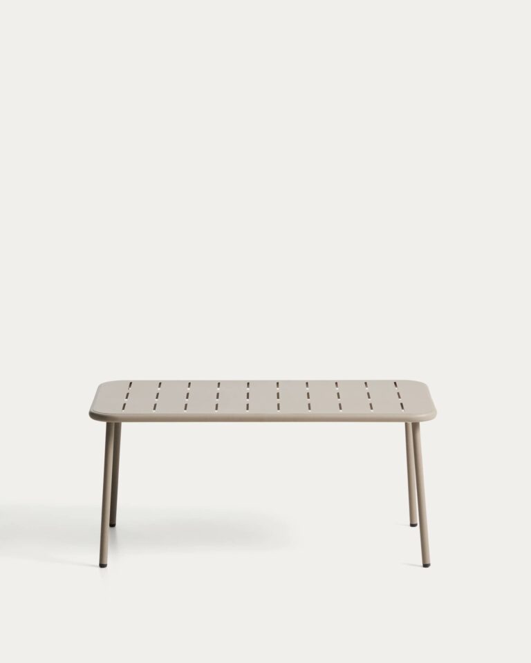 Mesa de exterior Zivia de acero galvanizado topo 90 x 50 cm