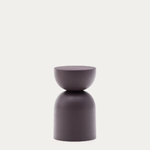Mesa auxiliar Rachell de metal con acabado pintado morado Ø30 cm