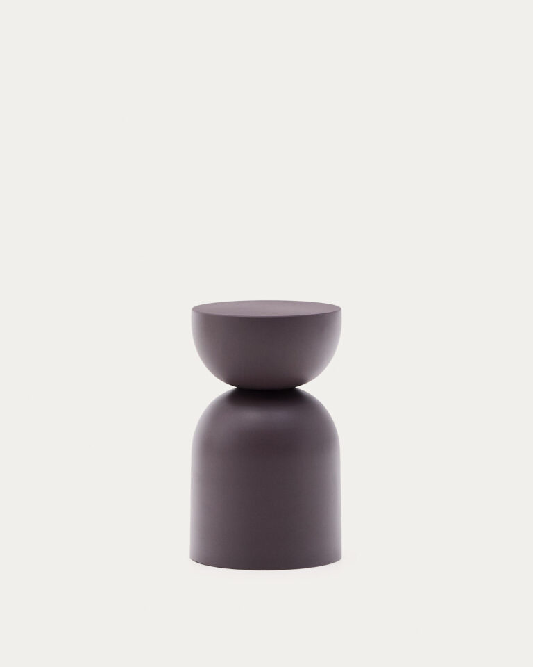 Mesa auxiliar Rachell de metal con acabado pintado morado Ø30 cm