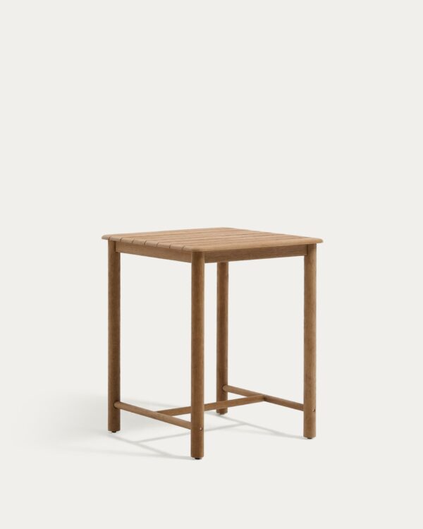 Mesa alta Sori de madera maciza de acacia FSC 100% 78 x 78 cm