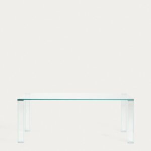 Mesa Adularia de vidrio templado transparente 200 x 100 cm
