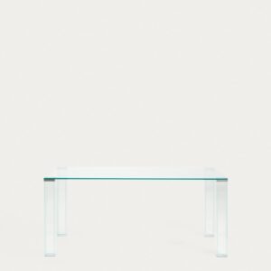Mesa Adularia de vidrio templado transparente 160 x 90 cm