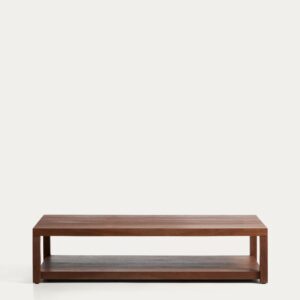 Mesa de centro Norani de madera maciza y chapa de acacia 150 x 70 cm