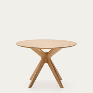 Mesa redonda Naanim de chapa de roble Ø 100 cm