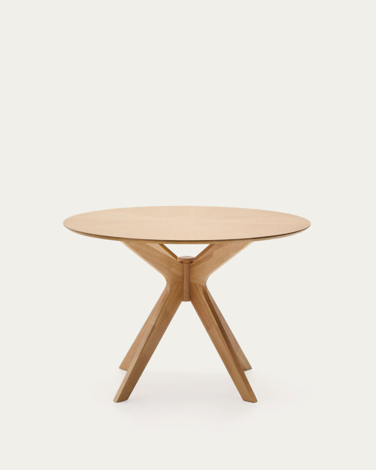 Mesa redonda Naanim de chapa de roble Ø 100 cm