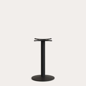 Pie de mesa de bar Esilda base redonda pequeña metal con acabado pintado negro Ø42,5x72cm