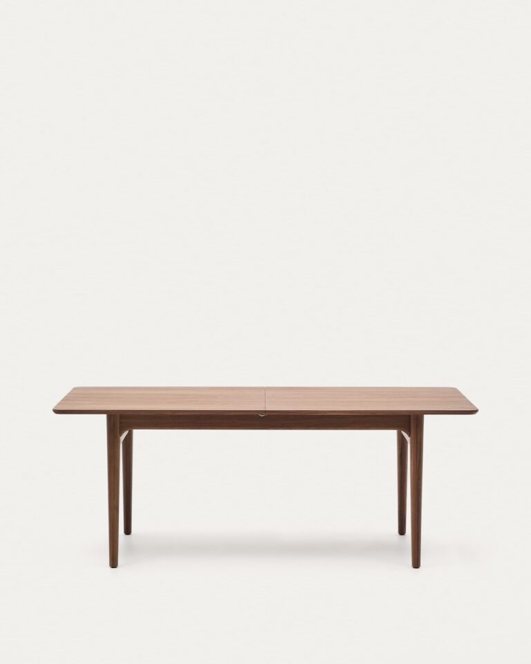 Mesa extensible Elan chapa y madera maciza de nogal 200 (260) x 100 cm FSC Mix Credit