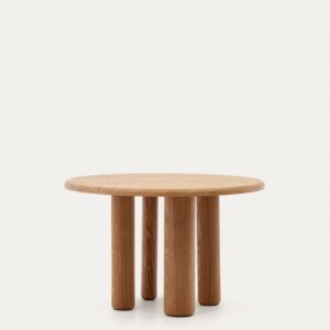 Mesa redonda Mailen en chapa de fresno con acabado natural Ø 120 cm