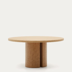Mesa redonda Nealy de chapa de roble con acabado natural Ø 150 cm