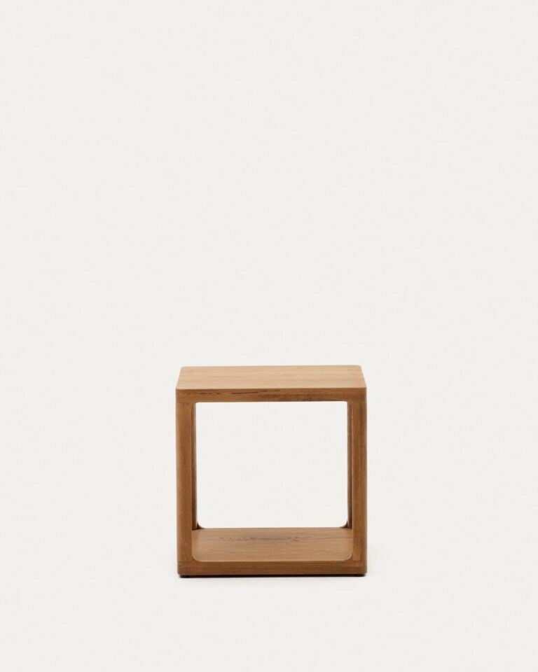 Mesa auxiliar Maymai de madera de roble 50 x 50 cm