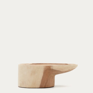 Mesa de centro con pie Mosi de madera maciza de mungur Ø 90 x 50 cm
