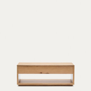 Mesa de centro elevable Alguema en chapa de roble con acabado natural 120 x 60 cm