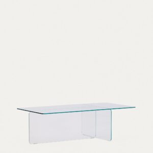 Mesa de centro Zaren de vidrio templado transparente 120 x 60 cm