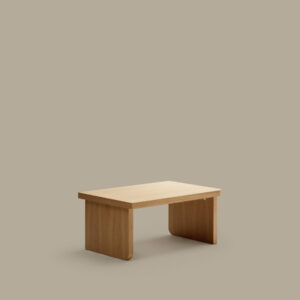 Mesa de centro Oaq de chapa de roble con acabado natural 89 x 62 cm FSC Mix Credit