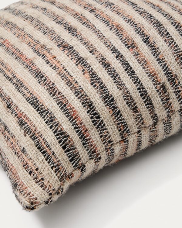 Funda de cojín Wesna de viscosa y algodón rayas multicolor 45 x 45 cm