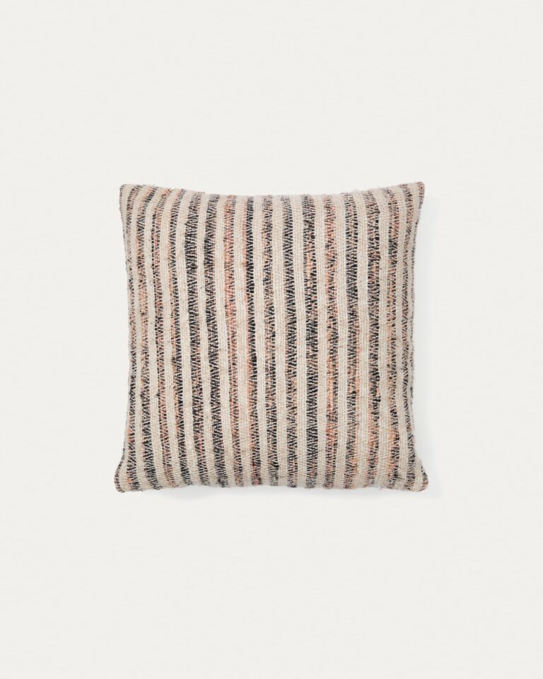 Funda de cojín Wesna de viscosa y algodón rayas multicolor 45 x 45 cm