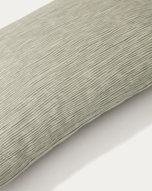 Funda de cojín Mirca estructura verde 50 x 30 cm