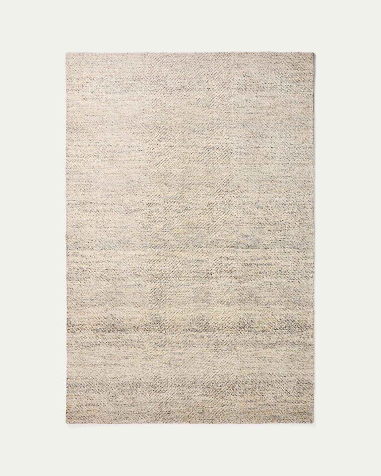 Alfombra Lenuo de lana y algodón jacquard crudo 160 x 230 cm