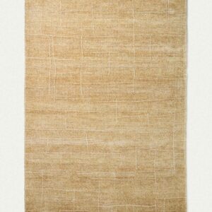 Alfombra Eloda de lana y viscosa mostaza 200 x 300 cm