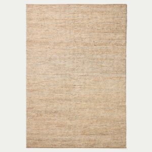 Alfombra Derule de yute y lana beige 230 x 160 cm