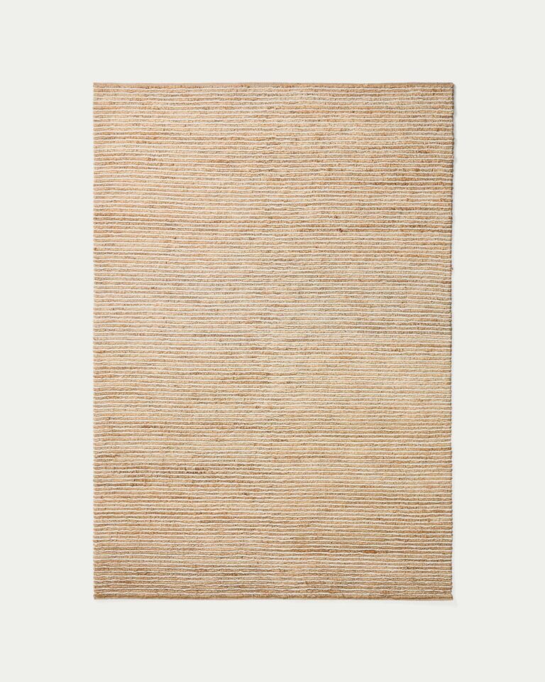 Alfombra Derule de yute y lana beige 230 x 160 cm