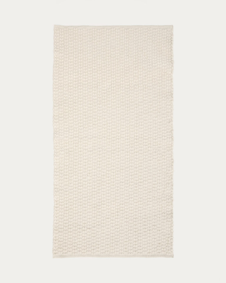 Alfombra pasillera Mascarell de algodón y poliéster blanco 70 x 140 cm