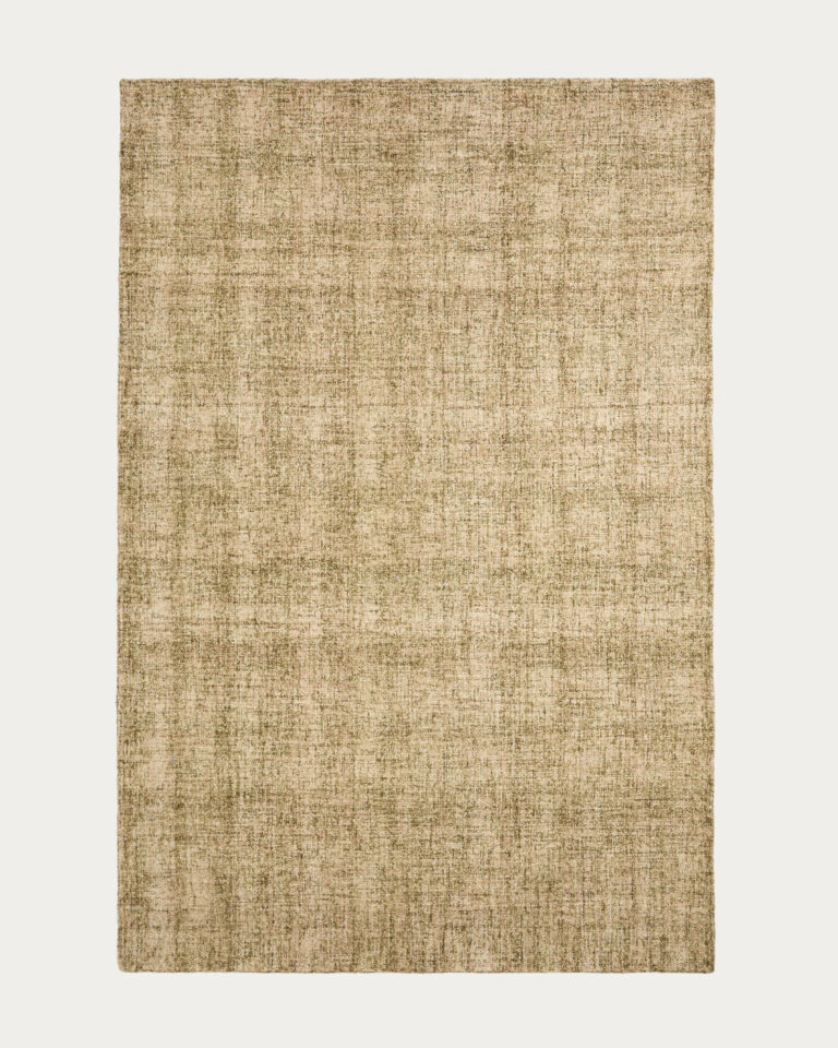 Alfombra Zarn de mezcla lana efecto mini bouclé verde 200 x 300 cm