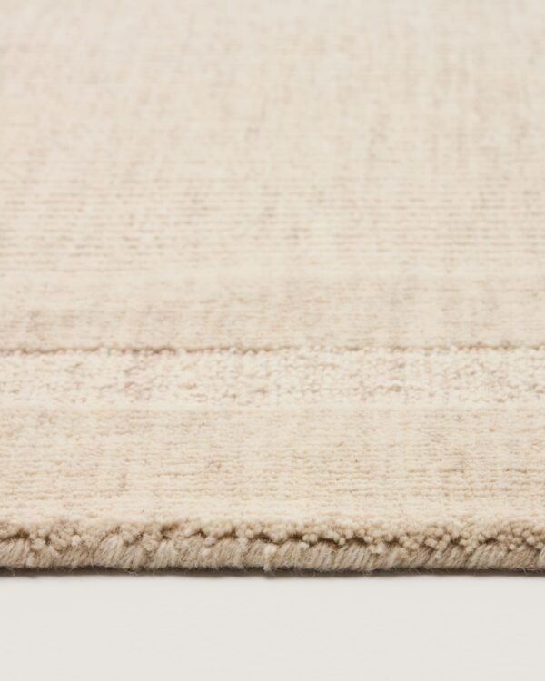 Alfombra Dalena de lana jacquard raya beige 300 x 200 cm