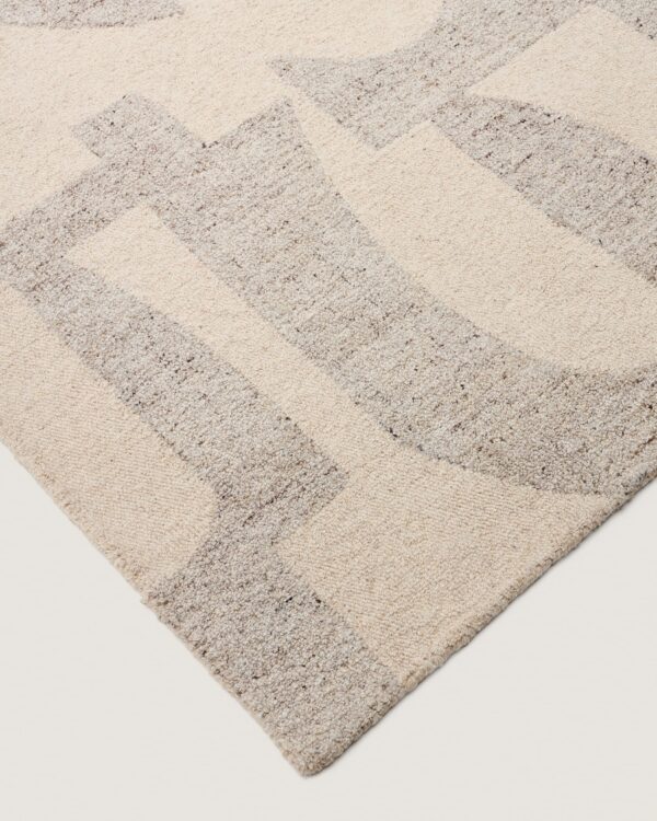 Alfombra Norela de mezcla lana jacquard gris 300 x 200 cm
