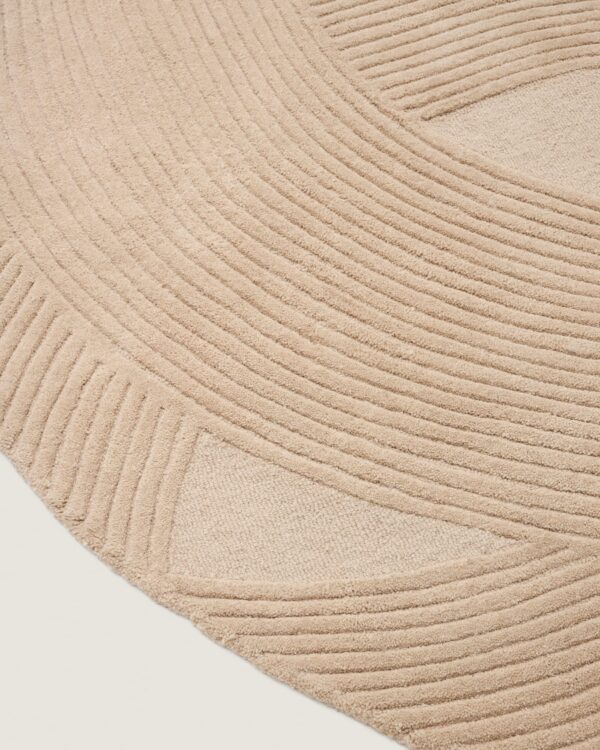 Alfombra Domm de lana beige 160 x 230 cm