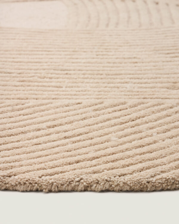 Alfombra Domm de lana beige 160 x 230 cm